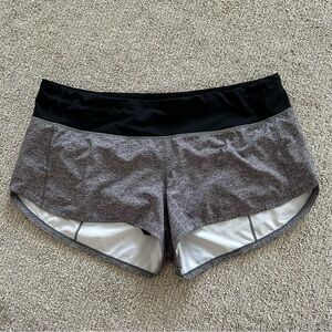 Lululemon Speed Up‎ Short Heather Lux Black Size 10